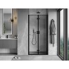 Mexen Mist-F porte de douche pliable droite 85 cm, cadre noir, noir - 8A6-085-000-70-70-P