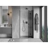 Mexen Mist-F porte de douche pliable droite 95 cm, cadre noir, noir - 8A6-095-000-70-70-P