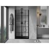 Mexen Mist-F porte de douche pliante gauche 80 cm, grille noire, noir - 8A6-080-000-70-77-L