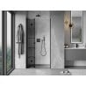 Mexen Mist-F porte de douche pliante gauche 90 cm, grille noire, noir - 8A6-090-000-70-77-L