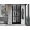 Mexen Mist-F porte de douche pliantes droites 75 cm, grille noire, noir - 8A6-075-000-70-77-P