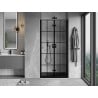 Mexen Mist-F porte de douche pliantes droite 120 cm, grille noire, noir - 8A6-120-000-70-77-P