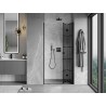Mexen Mist-F porte de douche pliantes droite 120 cm, grille noire, noir - 8A6-120-000-70-77-P