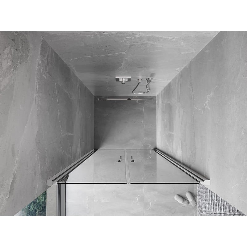 Mexen Mist porte de douche pivotante 80 cm, transparent, chrome - 8A7-080-000-01-00