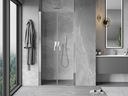 Mexen Mist porte de douche pivotante 80 cm, transparent, chrome - 8A7-080-000-01-00