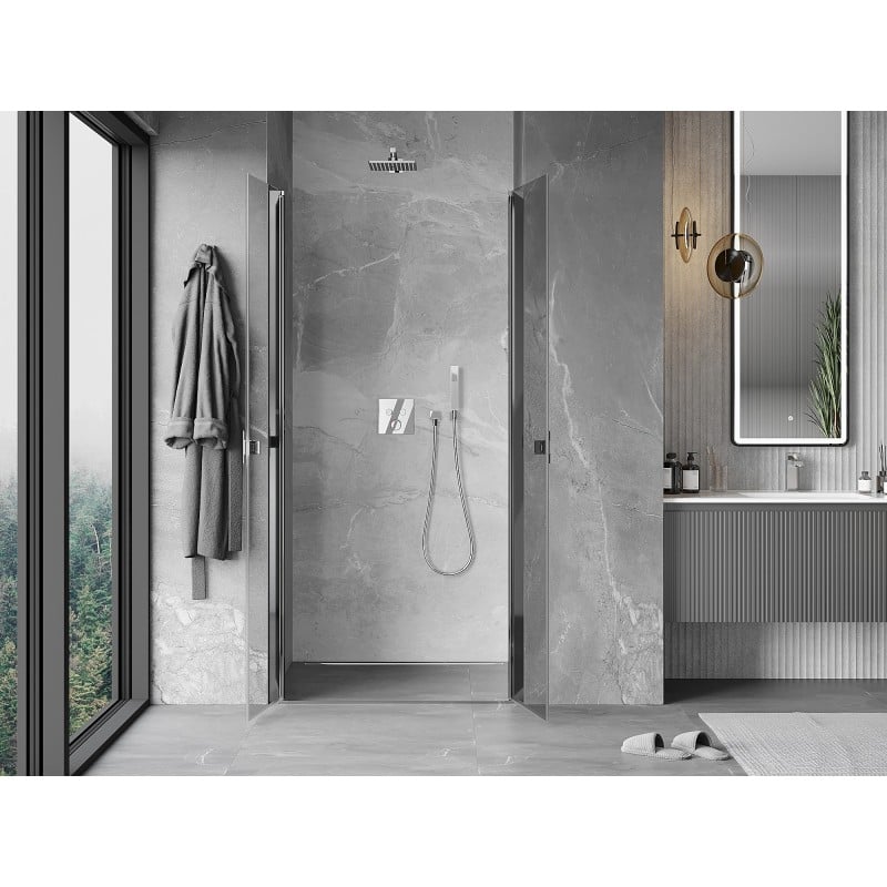 Mexen Mist porte de douche pivotante 85 cm, transparent, chrome - 8A7-085-000-01-00