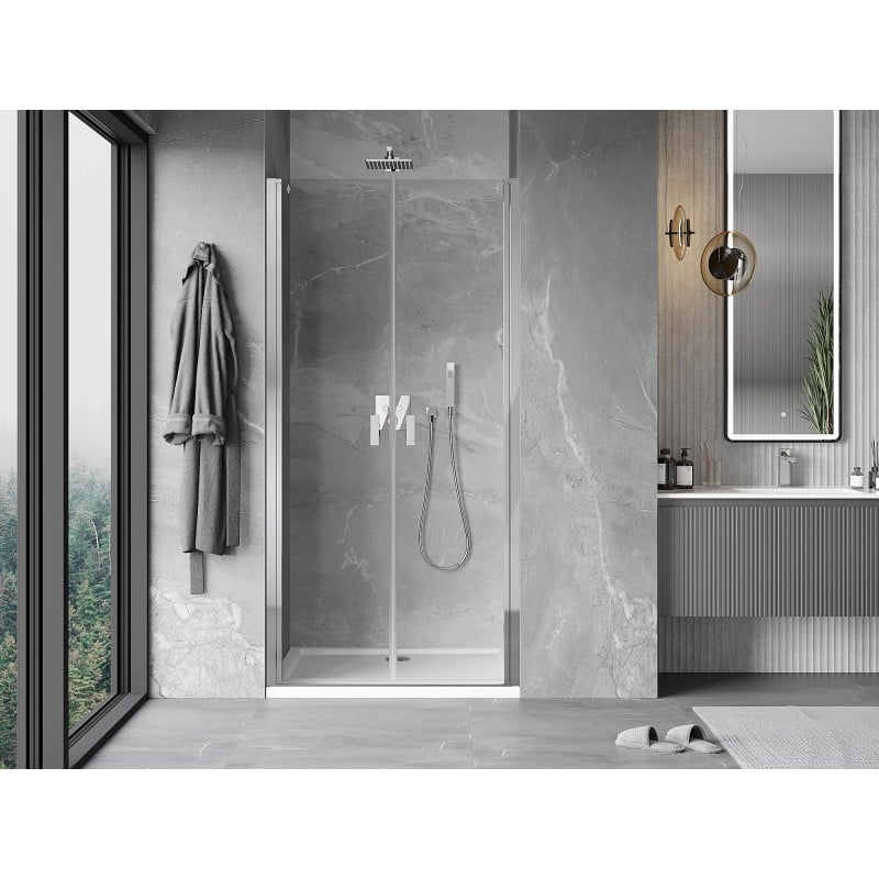 Mexen Mist porte de douche battante 95 cm, transparent, chrome - 8A7-095-000-01-00