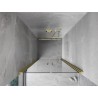 Mexen Mist porte de douche pivotante 80 cm, transparent, or brossé - 8A7-080-000-55-00