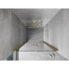 Mexen Mist porte de douche battante 90 cm, transparent, or brossé - 8A7-090-000-55-00