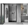 Mexen Mist porte de douche battante 110 cm, transparent, noir - 8A7-110-000-70-00
