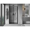 Mexen Mist porte de douche pivotante 70 cm, cadre noir, noir - 8A7-070-000-70-70