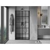 Mexen Mist porte de douche pivotante 70 cm, grille noire, noir - 8A7-070-000-70-77