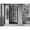 Mexen Mist porte de douche battante 110 cm, grille noire, noir - 8A7-110-000-70-77