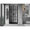 Mexen Mist porte de douche pivotante 120 cm, grille noire, noir - 8A7-120-000-70-77