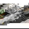 Mexen Mario évier en granit à 2 cuves avec robinet mélangeur Rita, Noir/ Argent métallique - 6504-73-670300-70-B