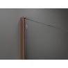 Mexen Kioto paroi de douche Walk-in 150 x 200 cm, ombre noir 8 mm, or rose - 800-150-101-60-76