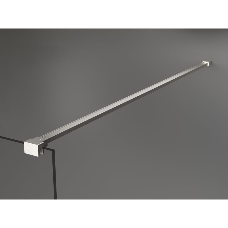 Mexen Kioto paroi de douche Walk-in 120 x 200 cm, ombre noir 8 mm, nickel brossé - 800-120-101-97-76