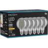 Mexen Vintis 6x Ampoule filament LED E27, G80, 4W, Chaude - 2200K, 280 lm, fumée - L155-E27-0422-70x06