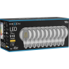 Mexen Vintis 10x Ampoule à filament LED E27, G80, 6W, Chaude - 2700K, 510 lm, fumée - L155-E27-0627-70x10
