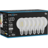 Mexen Vintis 6x Ampoule filament LED E27, G80, 6W, Neutre - 4000K, 720 lm, claire - L155-E27-0640-00x06