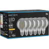 Mexen Vintis 6x Ampoule filament LED E27, G80, 8W, Chaude - 2200K, 600 lm, fumée - L155-E27-0822-70x06
