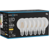 Mexen Vintis 6x Ampoule filament LED E27, G80, 8W, Chaude - 2700K, 1055 lm, clair - L155-E27-0827-00x06