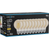 Mexen Vintis 10x Ampoule filament LED E27, G80, 8W, Chaude - 2700K, 750 lm, ambre - L155-E27-0827-50x10