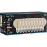 Mexen Vintis 10x Ampoule filament spirale LED E27, G80, 2W, Chaude - 2200K, 170 lm, ambre - L165-E27-0222-50x10