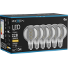 Mexen Vintis 6x Ampoule filament spirale LED E27, G80, 4W, Chaud - 2700K, 220 lm, fumée - L165-E27-0427-70x06