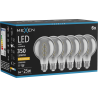 Mexen Vintis 6x Ampoule à filament spirale LED E27, G80, 6W, Chaude - 2200K, 350 lm, fumée - L165-E27-0622-70x06