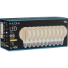 Mexen Vintis 10x Ampoule filament spirale LED E27, G80, 8W, Chaud - 2200K, 600 lm, ambre - L165-E27-0822-50x10