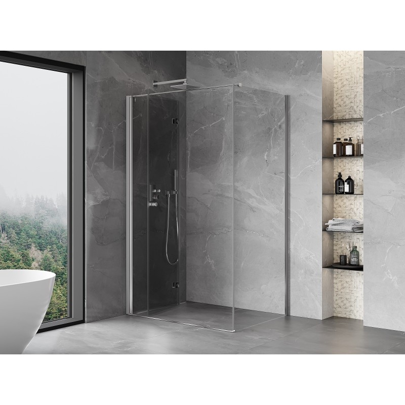 Mexen Mist-F cabine de douche pliable gauche 80 x 85 cm, transparent, chrome - 8A6T-080-085-01-00-L