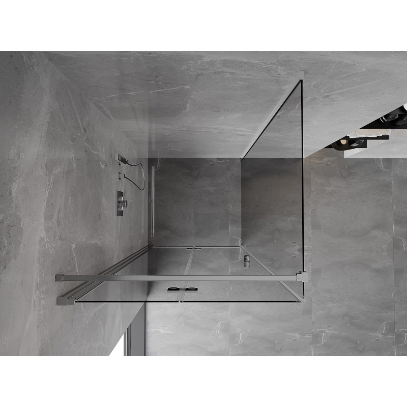 Mexen Mist-F cabine de douche pliante gauche 90 x 90 cm, transparent, chrome - 8A6T-090-090-01-00-L