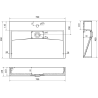 Mexen Ava lavabo sur plan en composite 1/O 70 x 46 cm, blanc - 23017001