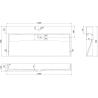 Mexen Ava lavabo à poser en conglomérat 1/O 100 x 46 cm, blanc - 23011001