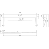 Mexen Ava lavabo à poser en conglomérat 1/O 120 x 46 cm, noir - 23011271