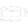 Mexen Ava lavabo à poser en conglomérat 2/O 100 x 46 cm, blanc - 23011002