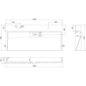 Mexen Ava lavabo sur plan en conglomérat 2/O 100 x 46 cm, noir - 23011072