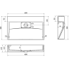 Mexen Ava lavabo sur plan en composite B/O 60 x 38 cm, blanc - 23016000