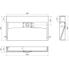 Mexen Ava lavabo sur plan en conglomérat B/O 80 x 46 cm, noir - 23018070