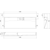Mexen Ava lavabo sur plan en composite B/O 100 x 46 cm, blanc - 23011000