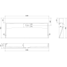 Mexen Ava lavabo sur plan en conglomérat B/O 100 x 46 cm, blanc - 23011000