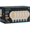 Mexen Vintis 6x Ampoule filament LED E27, G95, 4W, Chaude - 2200K, 400 lm, ambre - L157-E27-0422-50x06