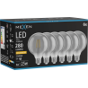 Mexen Vintis 6x Ampoule filament LED E27, G95, 4W, Chaude - 2200K, 280 lm, fumée - L157-E27-0422-70x06
