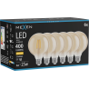 Mexen Vintis 6x Ampoule filament LED E27, G95, 4W, Chaude - 2700K, 400 lm, ambre - L157-E27-0427-50x06