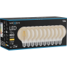 Mexen Vintis 10x Ampoule filament LED E27, G95, 4W, Chaud - 2700K, 400 lm, ambre - L157-E27-0427-50x10