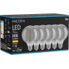 Mexen Vintis 6x Ampoule à filament LED E27, G95, 4W, Chaude - 2700K, 300 lm, fumée - L157-E27-0427-70x06