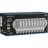 Mexen Vintis 10x Ampoule filament LED E27, G95, 4W, Chaude - 2700K, 300 lm, fumée - L157-E27-0427-70x10