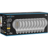 Mexen Vintis 10x ampoule à filament LED E27, G95, 6W, Chaude - 2700K, 510 lm, fumée - L157-E27-0627-70x10
