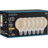 Mexen Vintis 6x Ampoule filament LED E27, G95, 8W, Chaude - 2200K, 750 lm, ambre - L157-E27-0822-50x06